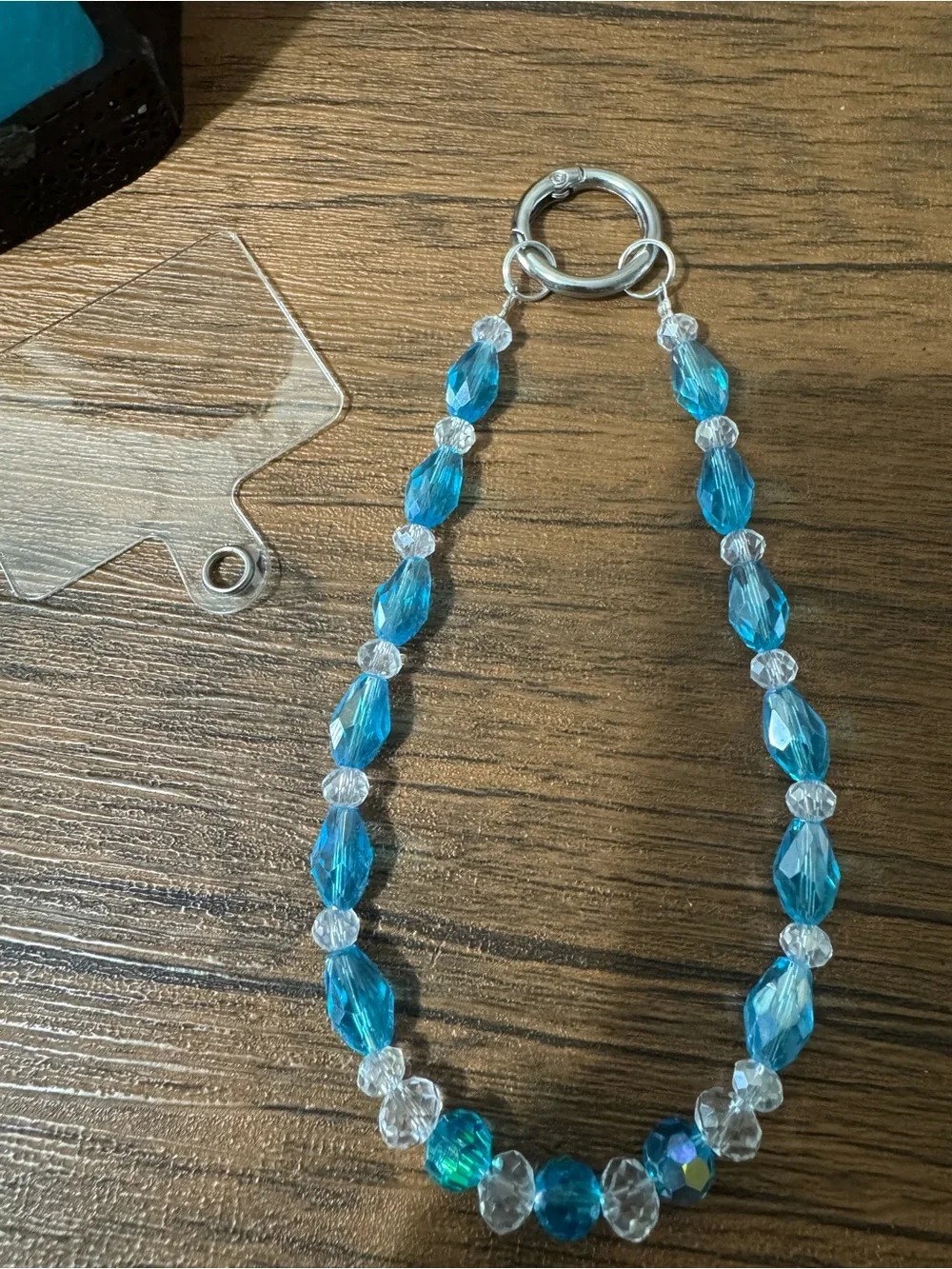 Bling Bling Crystal and Blue Phone/Key/Bag Chain #P1078